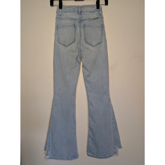 KANCAN Signature Women Jeans, Light Wash Ultra High Rise Flare Jeans, Sz 23 - Picture 10 of 11